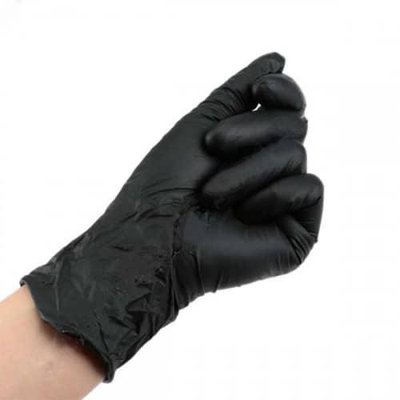 Перчатки нитриловые черные Serwo, размер XL (в упаковке 100 шт.), SOLID КА015577 фото